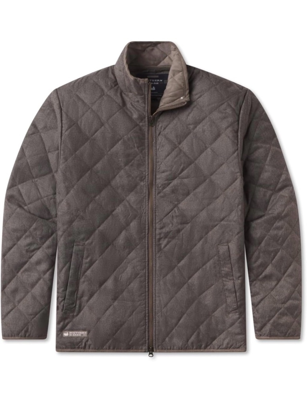 Southern Marsh Newton Quilted Jacket Large Burnt Taupe Preppy Gorpcore